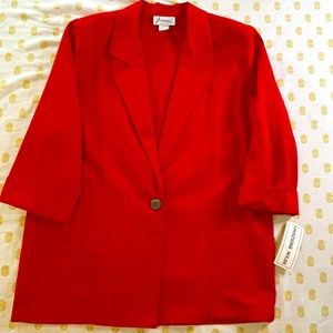 Vintage Oversized Minimilest Red Joanna Blazer Medium NWT